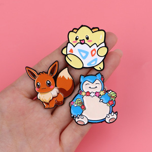 En gros, épingles en émail, badges de revers en métal et broches Pokémon Kawaii, style dessin animé, mignons, pour collection, sac à dos et cadeau - Product Image 3