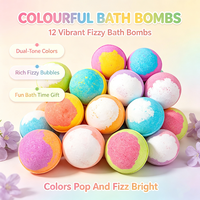Bombe de bain aromathérapeutique, boule de sel effervescente pour le bain, boule de sel de bain aux huiles essentielles, boule de bain moussante