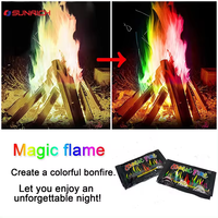 Flamme de cheminée artificielle longue durée Colorant de changement de couleur de feu Flammes de poudre Feux d'artifice magiques mystiques et pétards