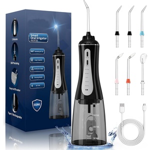 Pulizia dei denti senza filo 5 modalità 350ml acqua dentale <span class=keywords><strong>Flosser</strong></span> portatile e cavo USB C ricaricabile IPX7 impermeabile irrigatore orale - Product Image 1