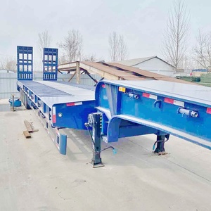 Semi-remorque surbaissée 80 tonnes Chine, semi-remorque surbaissée 100 tonnes, surbaissée avec le meilleur rapport qualité-prix direct usine - Product Image 1