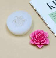 3D Rosenblüten-Silikonform DIY Kerzenherstellung Flexible Blumen-Seifenform Harz-Ton-Schokoladen-Backform Kuchendekoration Werkzeug