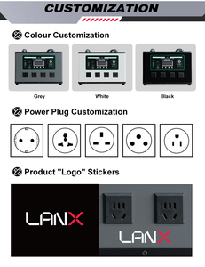 Station d'alimentation portable 3KW, batterie LiFePO4, générateur solaire, onde sinusoïdale pure, haute capacité, banque d'alimentation portable pour le camping - Product Image 3