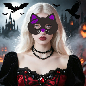 Masque <span class=keywords><strong>de</strong></span> citrouille fantôme d'Halloween en gros, accessoires <span class=keywords><strong>de</strong></span> déguisement pour fête d'enfants, fournitures <span class=keywords><strong>de</strong></span> décoration d'Halloween, masque pour les yeux en feutre - Product Image 4