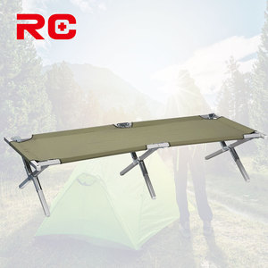 Customized portable aluminum military folding cot army camping bed