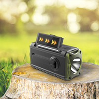 Draagbare oplaadbare noodradio met zonne-energie, handkruk, 10000mAh, AM/FM/NOAA, telefoonoplader, LED-zaklamp en SOS-functie