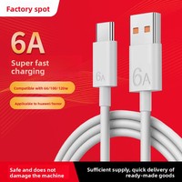 En stock – Câble de données USB-C 6A 5A pour téléphone portable avec conducteur en cuivre pur, charge rapide SuperCharge 66W/100W/120W – Vente en gros