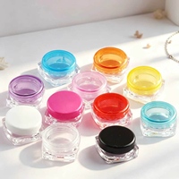 Petits pots cosmétiques carrés en plastique 3g/5g, mini-contenants pour crème visage, fard à paupières et échantillons, pots en plastique en gros pour cosmétiques