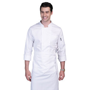 Uniforme de Chef Personalizado de Alta Calidad con Cuello Alto para Personal de Servicio de Hoteles y Restaurantes, Uniforme para Hombre - Product Image 3