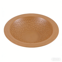 Bassin de bain rond pour tortue, bol d'eau pour reptile semi-aquatique, décoration d'aquarium en plastique pour tortue semi-aquatique