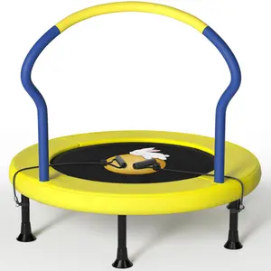 60 inci mini ganda untuk balita para ejerciio sin merah de jumping proteccion kebugaran anak-anak trampolin
