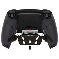 Kit de modification pour manette PS5 : Poignée caoutchoutée noire RISE4 V3 avec carte de remappage, boutons arrière et coque arrière