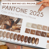 ICE NOVA Vernis Gel UV Marron Café Sans Résidu 10ml Marque Privée avec Vernis Gel Mousse Mocha pour Salons OEM Vernis Gel 2-en-1