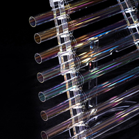 Harpe chantante en cristal d'aurore, 8 tubes, instruments de guérison sonore en quartz de haute qualité pour la méditation et le nettoyage du corps