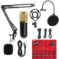 Ensemble carte son et microphone V8S-X, carte son V8 Plus, microphone à condensateur BM800 pour diffusion en direct, enregistrement, karaoké