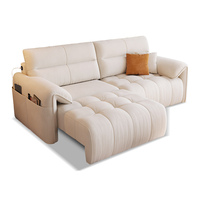 Nuevo Modelo 2025: Sofá Cama Eléctrico Reclinable Multifuncional Color Crema, Doble Uso, Extensible, Moderno, para Sala de Estar