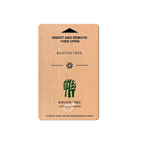 Eco-Friendly Wooden Waterproof 1K NFC RFID Key Card 13.56MHz for Smart Door Locks & Hotel Security Systems
