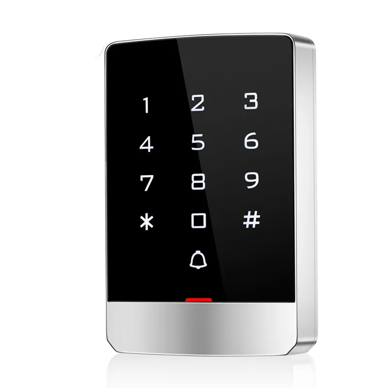 Controle de acesso da porta do cartão rfid, à prova d'água ip65, rfid em, leitor de controle de acesso com teclado touch