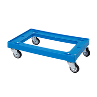 Poignée de chariot de haute qualité en plastique forte capacité de chargement chariot à plate-forme d'outils en plastique à quatre roues