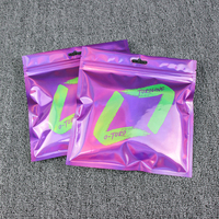 Emballage de cordes de tennis réutilisable, sac à fermeture éclair en mylar imprimé en gravure, couleur personnalisée, logo réfléchissant, recyclable, chaussettes