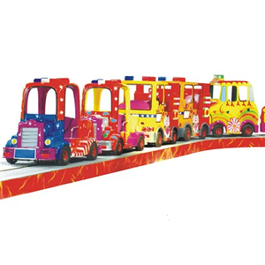 Train d'attraction électrique en fibre de verre durable Convoy pour centres commerciaux et parcs d'attractions, produit de type voitures tamponneuses - Product Image 1