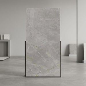 Amani Gris 800x1600mm Glossy Porcelain Floor And Wall Tiles Contemporary Grey Design 80x160cm - Product Image 5