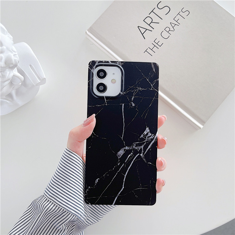 Luxury Girly Fashion Marble Square Phone Case for iPhone 12 11 Pro max