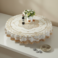 Nappe ronde en PVC plastique, diamètre 134 cm, imperméable, résistante à l'huile, réutilisable, vente en gros, directement de l'usine