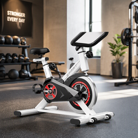 Sepeda Spinning Magnetik Tegak, Sepeda Olahraga Indoor dengan Penggerak Sabuk yang Senyap untuk Rumah & Gym Komersial