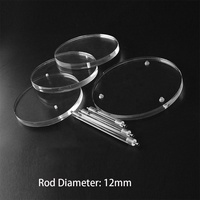 Exhibidores Redondos de Acrílico de 3 Niveles, Portátiles y Ecológicos, para Joyas, Anillos, Pendientes y Mini Figuras, Uso en Múltiples Escenarios
