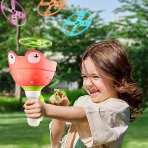 Novedades: Juguete lanzador de discos voladores UFO interactivos para niños, deporte al aire libre - Product Image 4