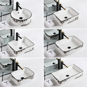 Lavabo Cuadrado de Cerámica para Encimera, con un Solo Orificio, Fácil de Limpiar, para Baño - Product Image 3