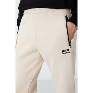 Pantalones Deportivos de Forro Polar para Hombre Cesar Beige, Cintura Elástica, Casuales, Transpirables - Product Image 2