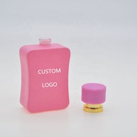 Flacon de parfum en verre à col serti OEM 50 ml, conteneur de parfum vide, impression de logo personnalisée pour l'emballage cosmétique