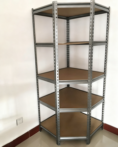 Light Duty 5 Layer Boltless Iron & Steel Wood Garage Mixed Corner Racking <b>Shelves</b> with <b>Adjustable</b> Features for Outdoors - Product Image 4