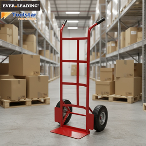 Carrello <span class=keywords><strong>a</strong></span> <span class=keywords><strong>Mano</strong></span> con Doppia Impugnatura, Capacità 250 kg, in Acciaio Verniciato <span class=keywords><strong>a</strong></span> Polvere, <span class=keywords><strong>Ruote</strong></span> Solide da 10 Pollici, Resistente alla Corrosione, <span class=keywords><strong>per</strong></span> Magazzino - Product Image 2
