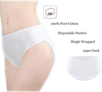 Culottes jetables en coton pour femmes, blanches, douces, respirantes, pour les voyages, l'hôpital, le spa et les situations d'urgence