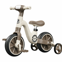 Appy Baby 3 en 1 Vélo d'équilibre pour enfants, cadre en acier, pneus gonflables, selle en cuir, jouet à roulettes pour tout-petits de 1 à 5 ans