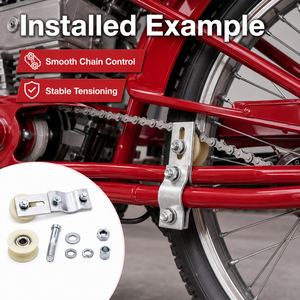 Poulie supplémentaire incluse dans le tendeur de chaîne à poulie, conçu pour les vélos motorisés à moteur 2 temps de 49 cc à 80 cc - Product Image 1