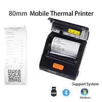 Printer Thermal Mini Portabel Berkualitas Baik 80mm USB BT 4G Opsional untuk Label & Struk POS dengan Baterai, Tersedia