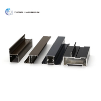 Profils d'extrusion en aluminium de la série 6000, finition bois, cadre fin moderne, pour fenêtres et portes coulissantes (OEM)
