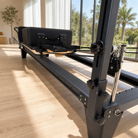 Reformer de Pilates Commercial avec Tour d'Exercices et Lit Réglable pour Yoga, Fitness, Cours Groupe et Entraînement à Domicile