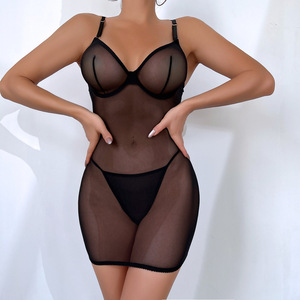 Sling Perspective <span class=keywords><strong>Backless</strong></span> Temptation Falda larga Lencería sexy transparente Ropa interior 2024 Heer Tanga y G <span class=keywords><strong>String</strong></span> Conjunto de lencería - Product Image 2