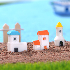 Casetta in miniatura in stile europeo Baomai per micro-paesaggi, decorazione da <span class=keywords><strong>giardino</strong></span> a tema faro e spiaggia, micro-paesaggio fai da te - Product Image 2