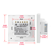 Interrupteur intelligent pour la maison, nouvelle conception intelligente, 220V 16A, avec 2 voies