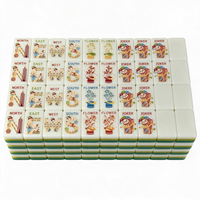 Jeu de Mahjong américain en acrylique motif dessin animé de cirque, 3 couches, tuiles personnalisées en acrylique, disponible et prêt à être expédié