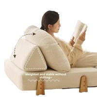 Canapé modulaire extensible en bois et tissu, style minimaliste moderne, avec module lit et chaise longue trois places pour petits espaces de vie
