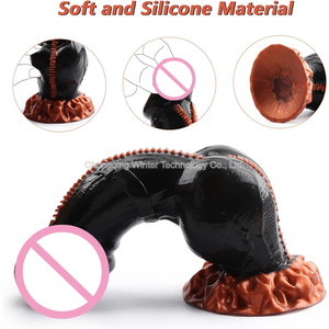 Lobo/perro <span class=keywords><strong>Animal</strong></span> tentáculo Anal consolador suave nudo grueso Butt Plug fuerte ventosa masajeador de próstata masturbación juguetes sexuales para adultos - Product Image 6