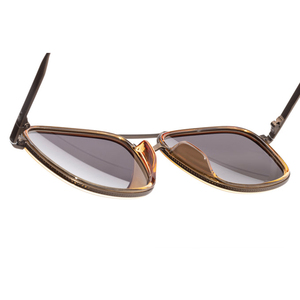 Lunettes de soleil LMA personnalisées, monture marron, marque Man, verres polarisés carrés, design métallique de luxe, haute qualité, UV400, pour femmes, 2024 - Product Image 6