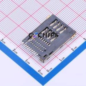 SIM-132-ARP10 SIM Card Connector SMD Connector Self-Return Type Mini SIM Card Card Holder With Card Detection - Product Image 2